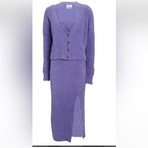 SAYLOR
Tiggy Rib Knit Three-Piece Set extra small purple